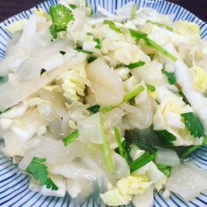 Jellyfish and cabbage salad, by Ruth De Souza